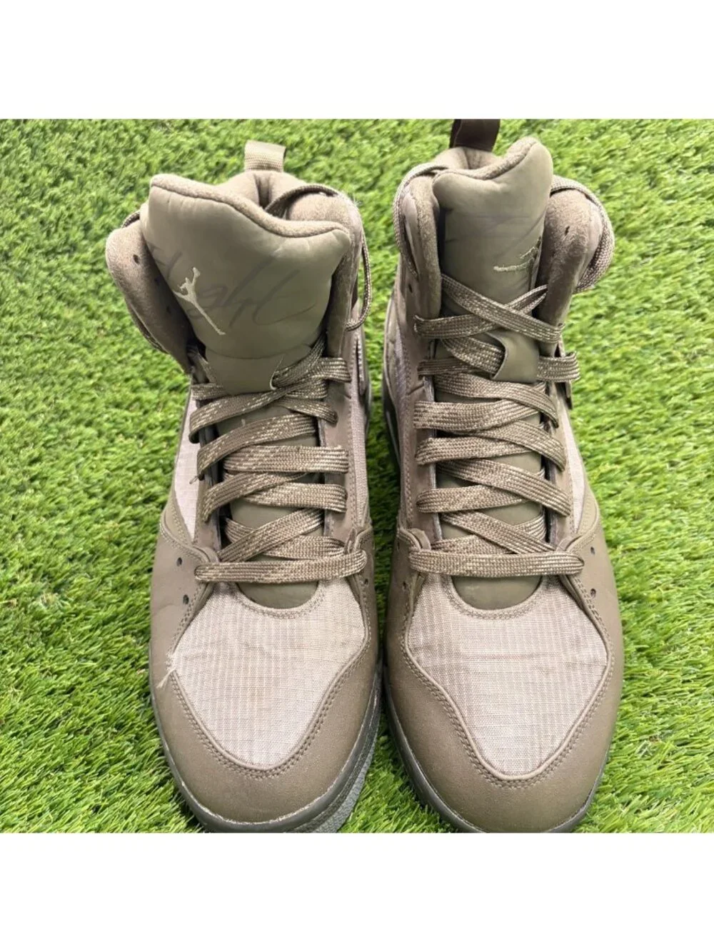 Nike Air Jordan Flight 45 Trek Mens Size 13 Green Khaki Athletic Shoes Sneakers